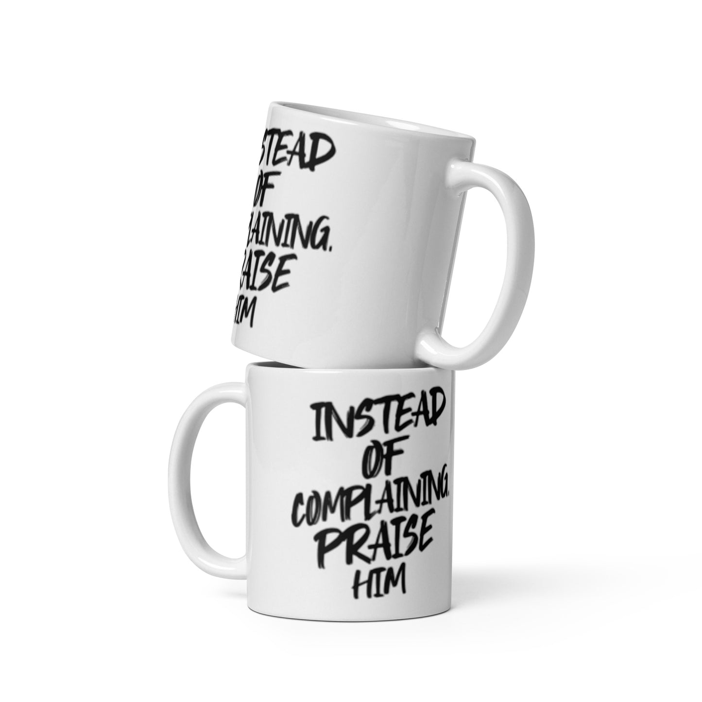 White glossy mug