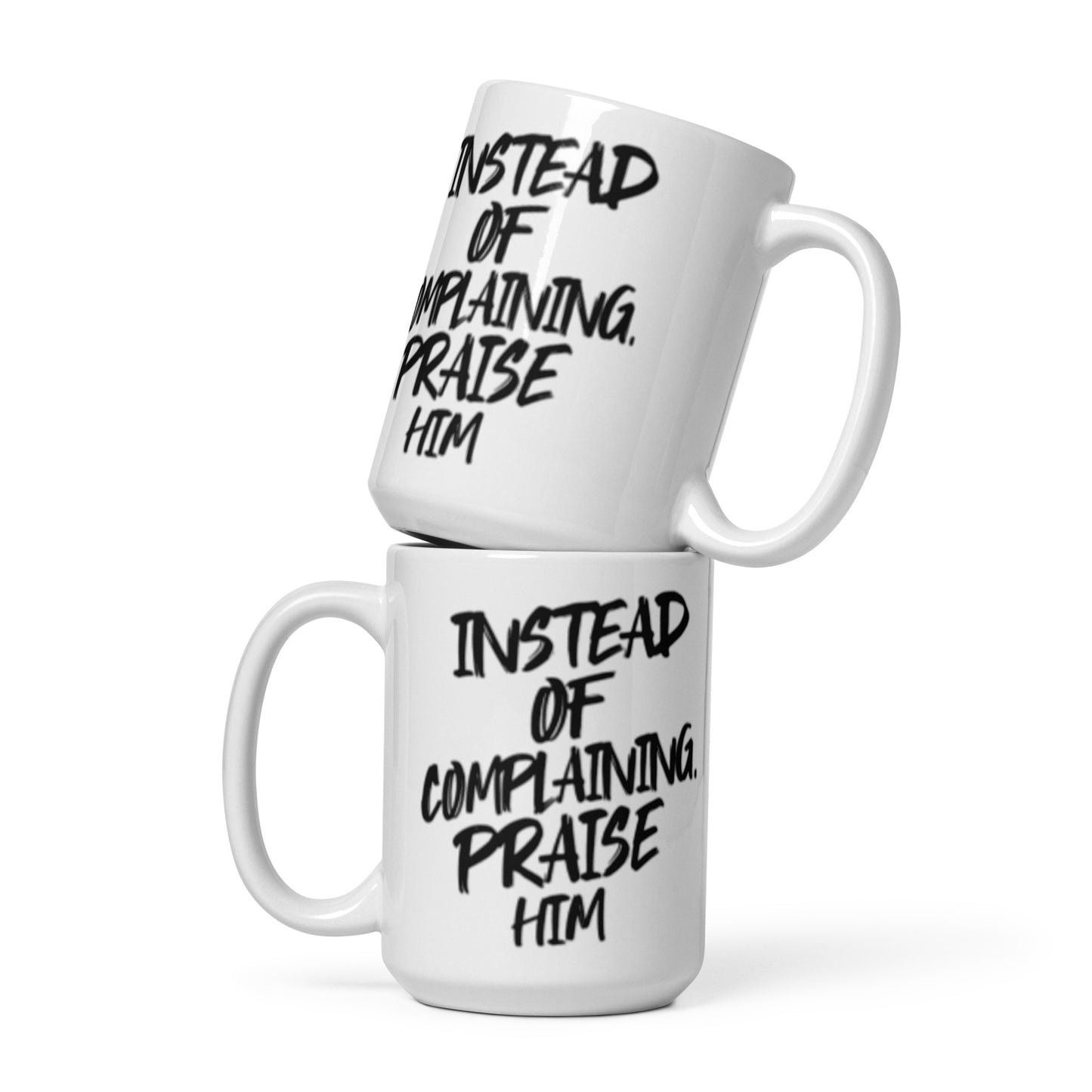 White glossy mug